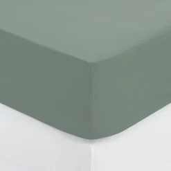 atmosphera Sábanas Y Protectores>Sábana bajera ajustable verde 90x190cm