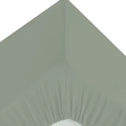 atmosphera Sábanas Y Protectores>Sábana bajera ajustable verde de algodón percal