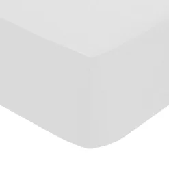 atmosphera Sábanas Y Protectores>Sábana bajera blanca ajustable de algodón percal
