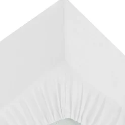 atmosphera Sábanas Y Protectores>Sábana bajera blanca ajustable de algodón percal