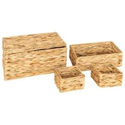 atmosphera Cestas Y Baúles>Set 4 cestos de mimbre LIA JACINTHE