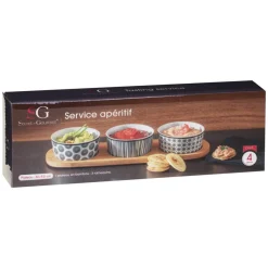 Degustación>Set 3 Cuencos Para Aperitivos C/Tabla