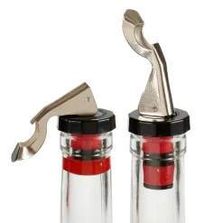 Accesorios De Bar>Set 2 Tapones De Vino Metal/Silicona