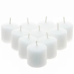 atmosphera Velas>Set 10 Velas Blancas 3.8x3.8Cm