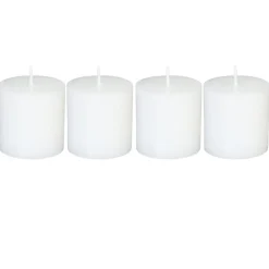 atmosphera Velas>Set 4 Velas Rústicas Blancas 4.5Cm