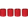 atmosphera Velas>Set 4 Velas Rústicas Rojas 4.5Cm