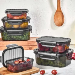 Tapas Y Cubiertas>Set de 3 cajas herméticas gris