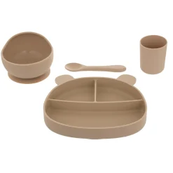 Niños atmosphera Accesorios Decorativos>Set de 4 piezas vajilla YUM beige