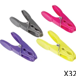 basics Auxiliares De Limpieza>Set De 32 Pinzas Coloridas Para Ropa