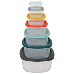 5five Tapas Y Cubiertas>Set de 7 recipientes cuadrados