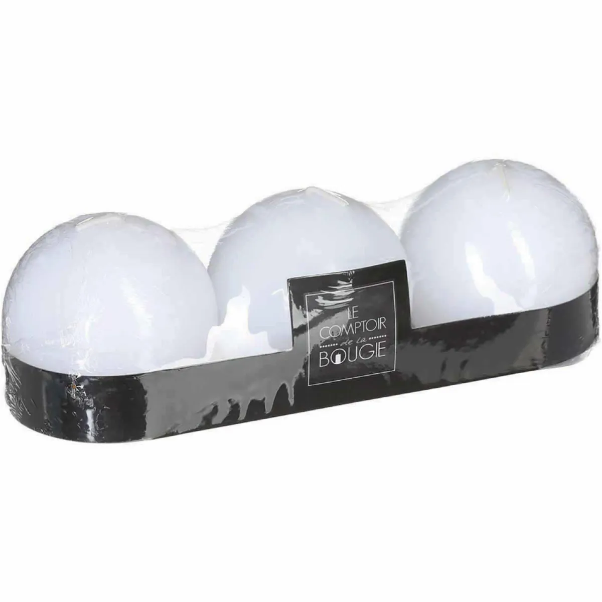 atmosphera Velas>Set De 3 Velas Bolas Blancas 88G 6Cm