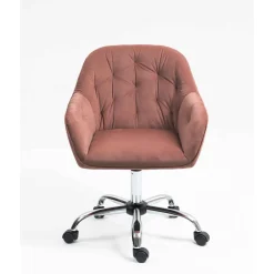 Sillas, Sillones Y Bancos>Silla de escritorio MIA Rosa de terciopelo