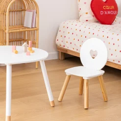 Niños atmosphera4kids Mobiliario>Silla Douceur Con Corazones Blanca