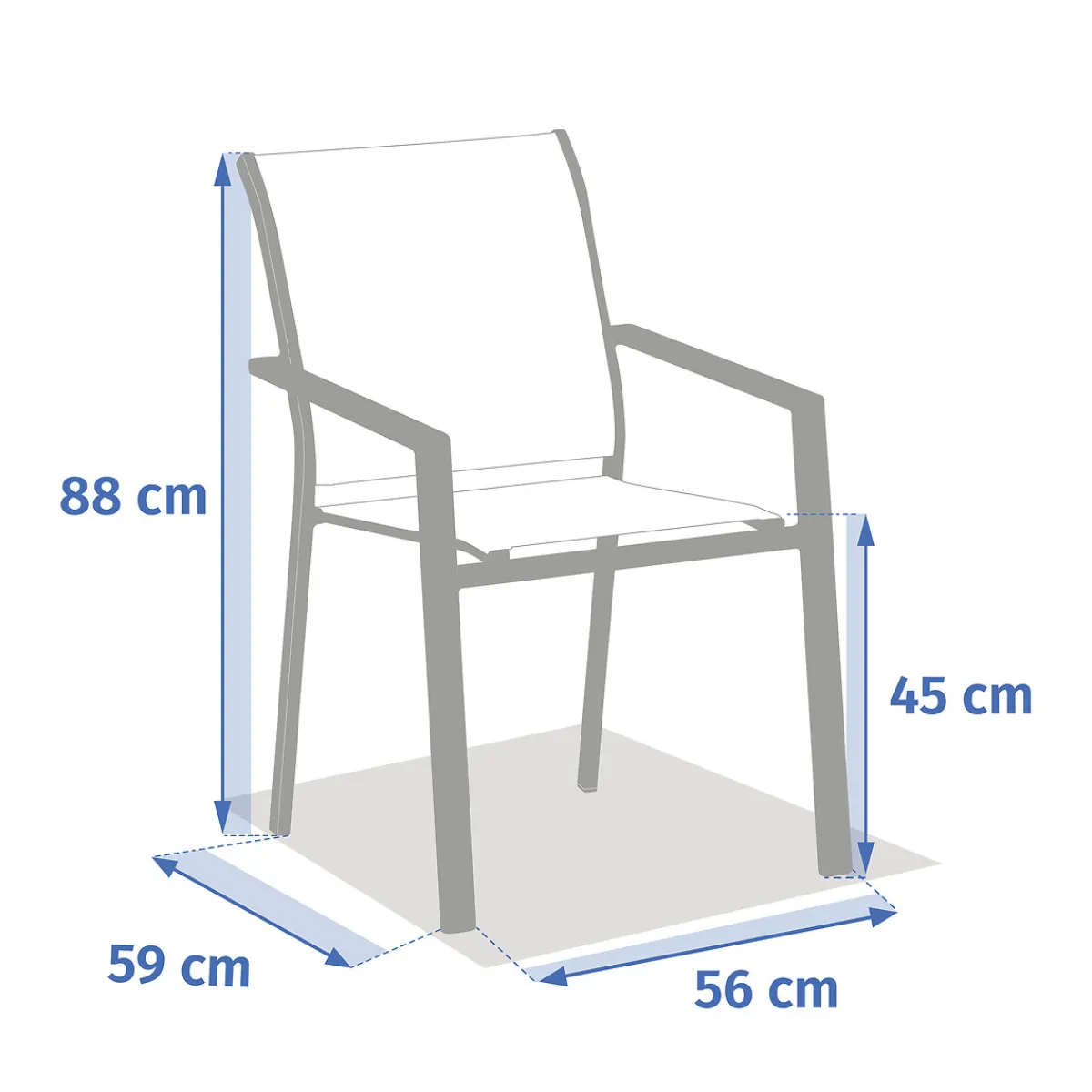 hespéride Sillas Y Pufs De Jardín>Silla ESSENTIA lin y laurier