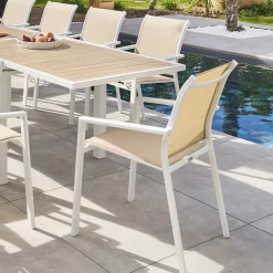 hespéride Sillas Y Pufs De Jardín>Silla ESSENTIA lino y blanco