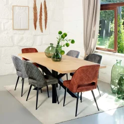 Sillas, Sillones Y Bancos>Silla KAI de terciopelo gris