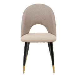 Sillas, Sillones Y Bancos>Silla RICK beige con patas metálicas