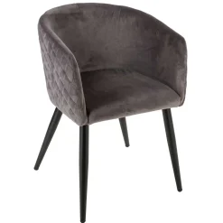 atmosphera Sofás Y Sillones|Estilo Contemporaneo>Sillón Marlo Terciopelo Gris 55x57x76Cm