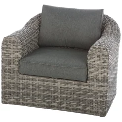 hespéride Sillas Y Pufs De Jardín>Sillón MOORÉA terre d'ombre de ratán sintético