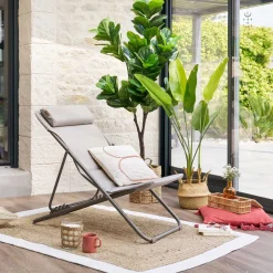 hespéride Sillas Y Pufs De Jardín>Sillón relax JUBBA noisette y praliné