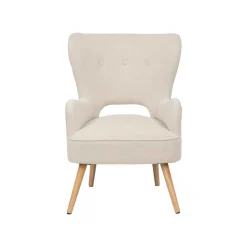 Sillas, Sillones Y Bancos>Sillón THOR beige de terciopelo