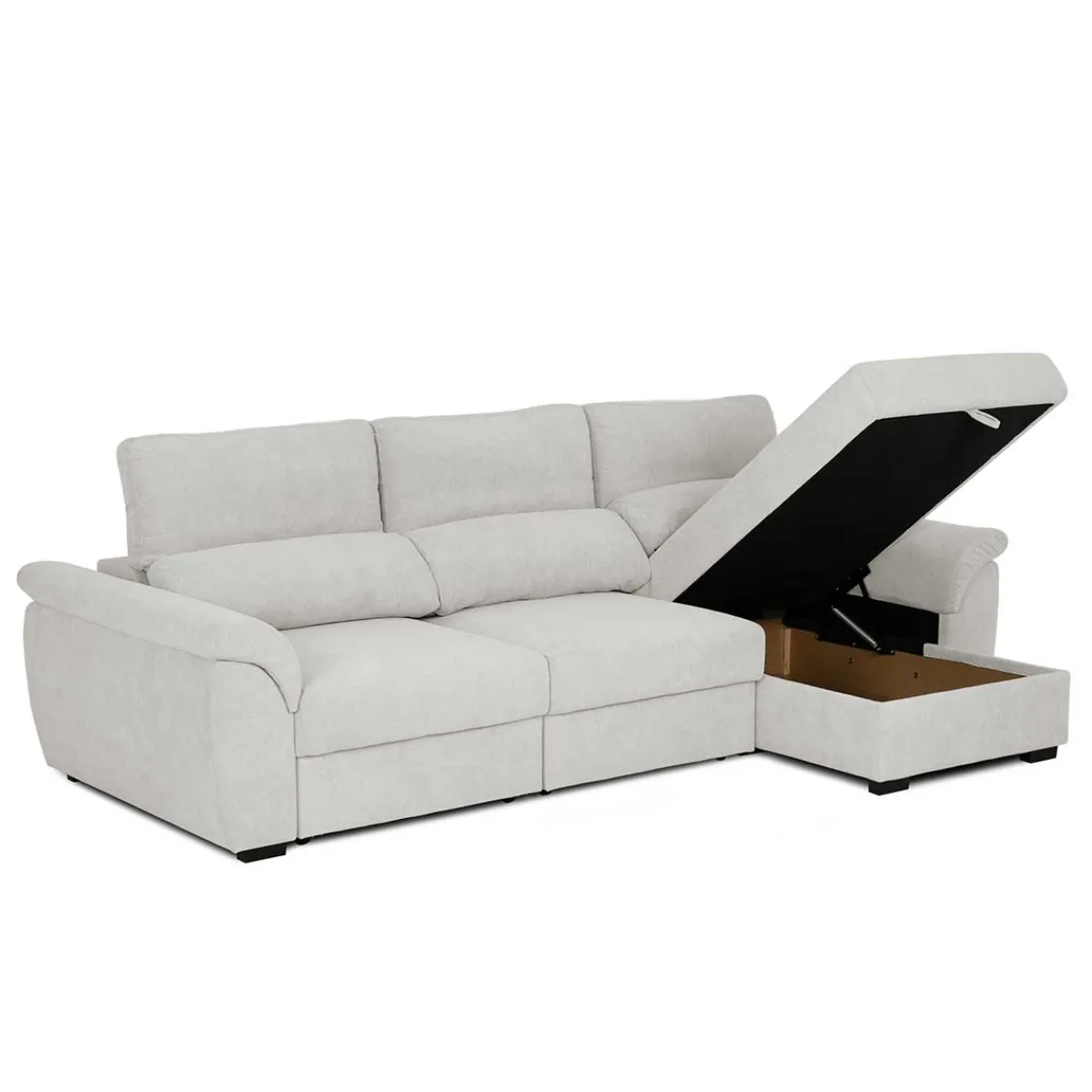 Sofás Y Sillones|Estilo Rústico>Sofá cama BREMAN gris c/arcón y chaise longue