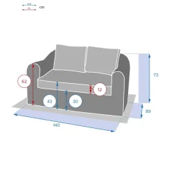 hespéride Sillas Y Pufs De Jardín>Sofá MOORÉA TERRE d'ombre de ratán sintético