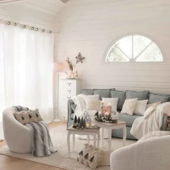 atmosphera Sofás Y Sillones>Sofá ODILON gris claro 3 plazas