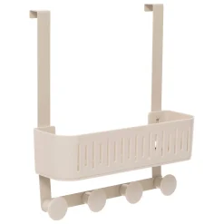 5five Accesorios De Baño>Soporte para ducha beige metálico con 4 ganchos