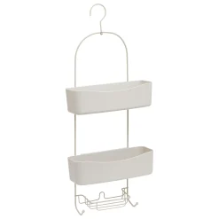 5five Accesorios De Baño>Soporte para ducha beige metálico con 2 ganchos