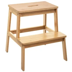 5five Bancos Y Escaleras>Taburete Bambú C/2 Peldaños 43x43x46.5Cm
