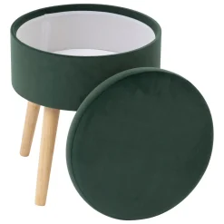 atmosphera Puff Y Banquitos>Taburete Con Almacenaje Verde