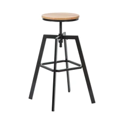 hôma Sillas, Sillones Y Bancos>Taburete de bar regulable MOCKA negro