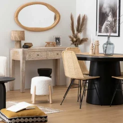 atmosphera Puff Y Banquitos|Estilo Étnico>Taburete De Pelo Bouclee Inuit