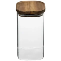 5five Cajas Y Frascos>Tarro De Vidrio C/Tapa Acacia 1.3L