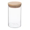 5five Cajas Y Frascos>Tarro de vidrio hermético con tapa de madera 1l