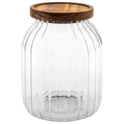 Cajas Y Frascos>Tarro HARMONY con tapa madera acacia 2L