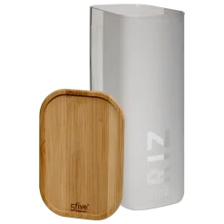 5five Cajas Y Frascos>Tarro para arroz de vidrio y bambú 16cl