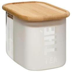 5five Cajas Y Frascos>Tarro para té de vidrio y bambú 0.72L