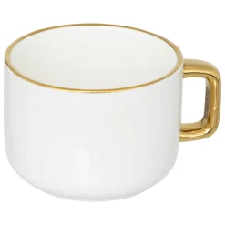 secret d'gourmet Tazas Y Tazones>Taza De Café C/Plato Arya Blanco De Cerámica 25cl