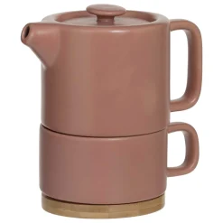 secret d'gourmet Teteras Y Hervidores>Tetera+Taza De Cerámica Terracota