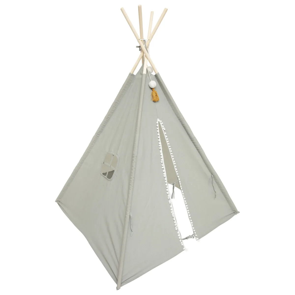 Niños Mobiliario>Tienda Tipi Azul Pompones 120x120x160Cm