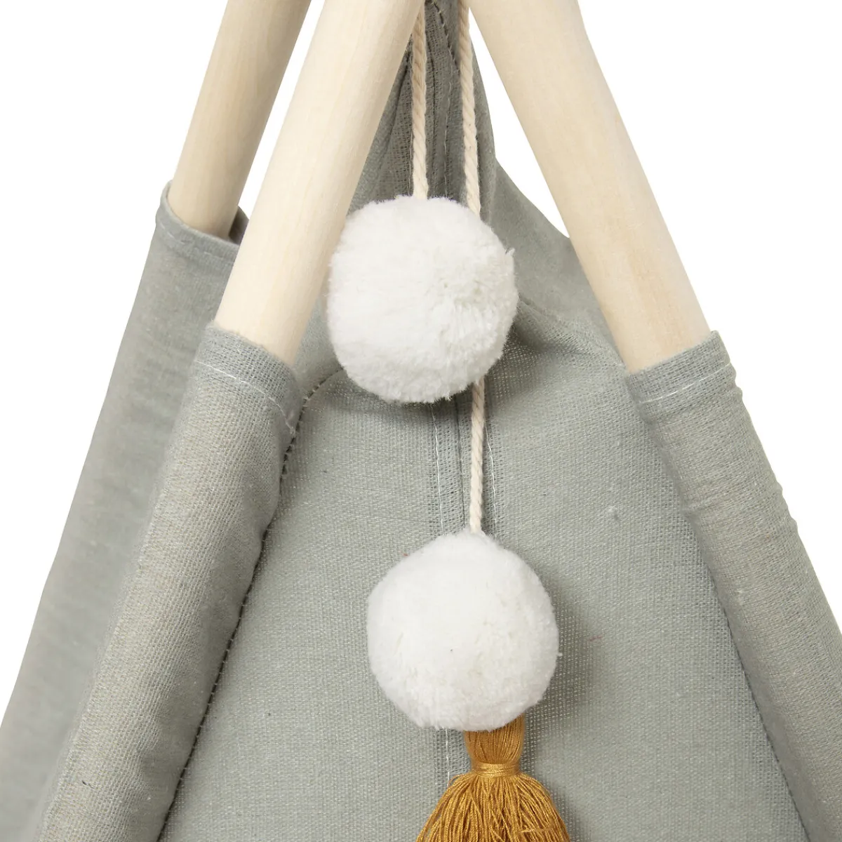 Niños Mobiliario>Tienda Tipi Azul Pompones 120x120x160Cm