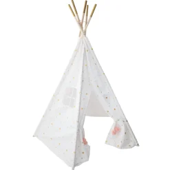 Niños atmosphera4kids Mobiliario>Tienda Tipi Dorada Y Blanca 160Cm