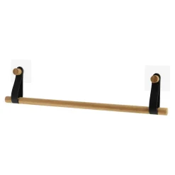 Toalleros>Toallero 1 Barra Bambú Con Mango Negro