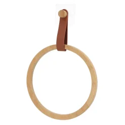 Toalleros>Toallero Redondo De Bambú Asa Caramelo