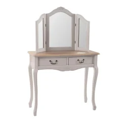 atmosphera Muebles Y Carros De Apoyo|Estilo Rústico>Tocador Bela Blanco C/Espejo 90x40x79Cm