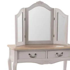 atmosphera Muebles Y Carros De Apoyo|Estilo Rústico>Tocador Bela Blanco C/Espejo 90x40x79Cm