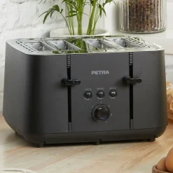 Electrodomésticos>Tostador 4 Ranuras Petra Negro Matte