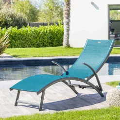 hespéride Tumbonas>Tumbona SAMBA azul canard y graphite